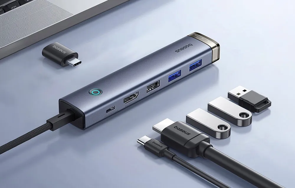 Baseus USB Hub 6-Port (Grey)  B00052802811-02