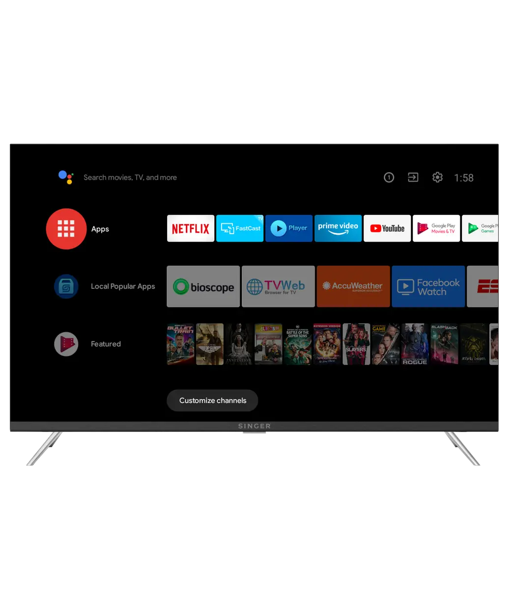 Singer Android TV | 32D6100GOTV