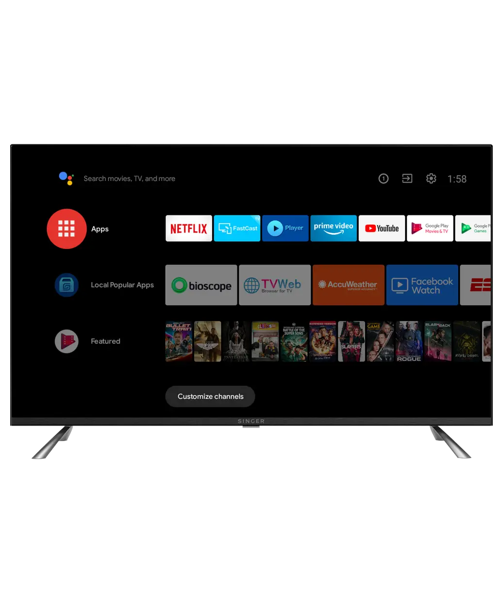 Singer Android TV | SLE43A5000GOTV
