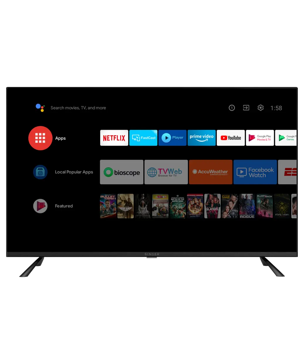 Singer Android TV | SLE43A50WSATV