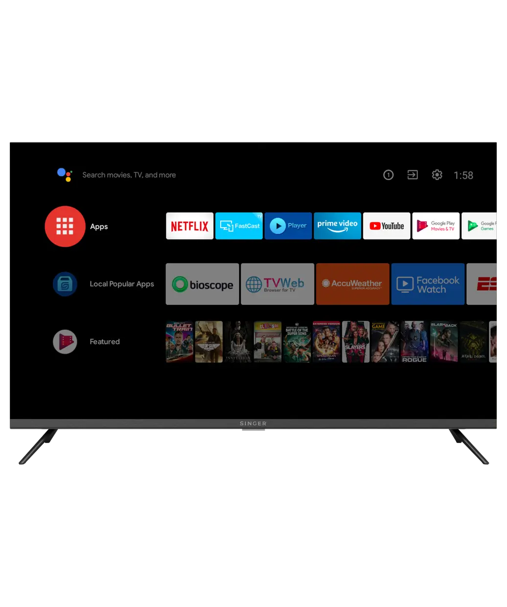 Singer Android TV | 32D61WSATV