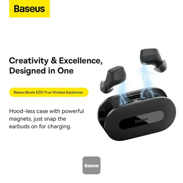 Baseus Bowie EZ10 True Wireless Earphones Black  A00054300116-Z1