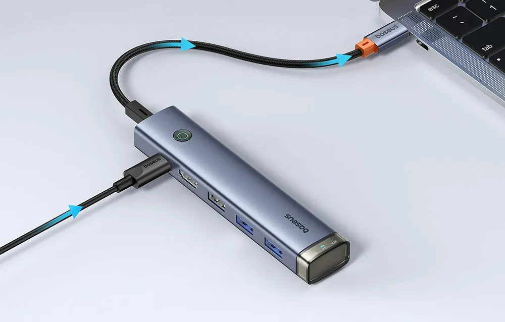 Baseus USB Hub 6-Port (Grey)  B00052802811-02