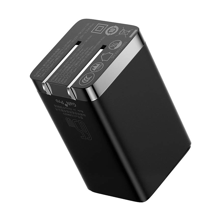 Baseus GaN5 Pro Fast Charger 2C+U 65W CN Black  CCGP120001