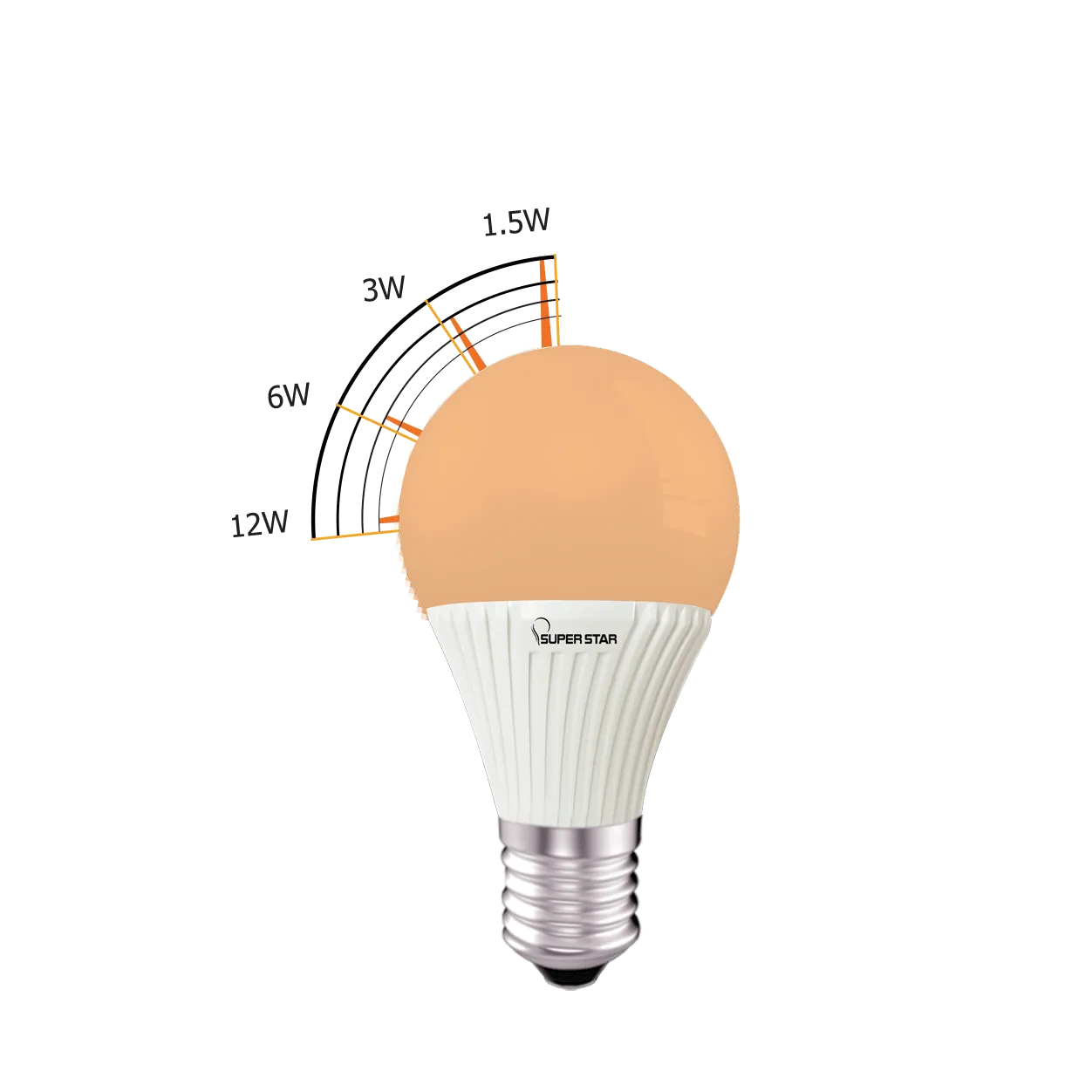 LED SMART LUX BULB Multi Watt 12W~1.5W WARM COLOR
