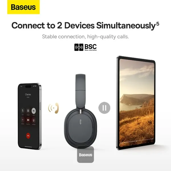 Baseus Bowie D05 Wireless Bluetooth Headset Grey  NGTD020213