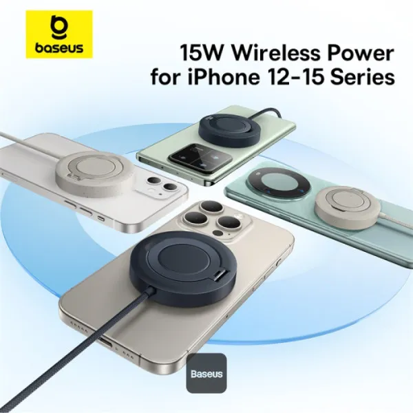 Baseus Simple Mini4 Magnetic Wireless Charger 15W Universal  P10273300121-00