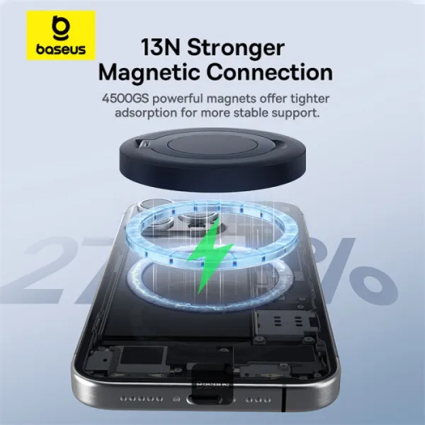 Baseus Simple Mini4 Magnetic Wireless Charger 15W Universal  P10273300121-00