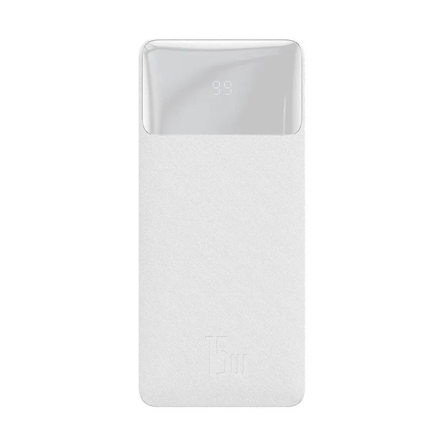 Baseus Bipow Digital Display Power Bank 10000mAh 15W White Overseas Edition  PPBD050002