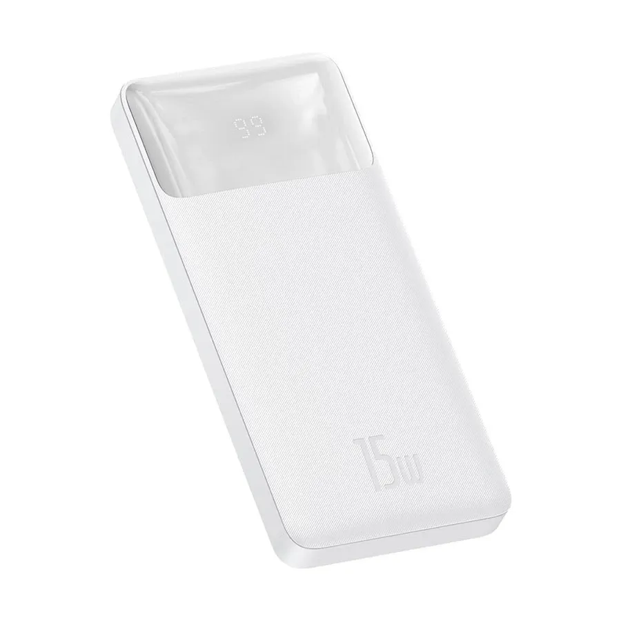 Baseus Bipow Digital Display Power Bank 10000mAh 15W White Overseas Edition  PPBD050002