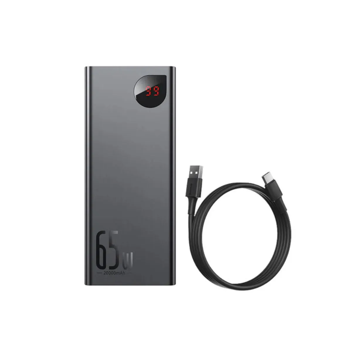 Baseus Adaman Metal Digital Display Quick Charge Power Bank 20000mAh 65W Black  PPIMDA-D01