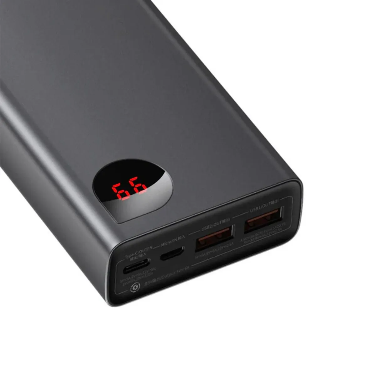 Baseus Adaman Metal Digital Display Quick Charge Power Bank 20000mAh 65W Black  PPIMDA-D01