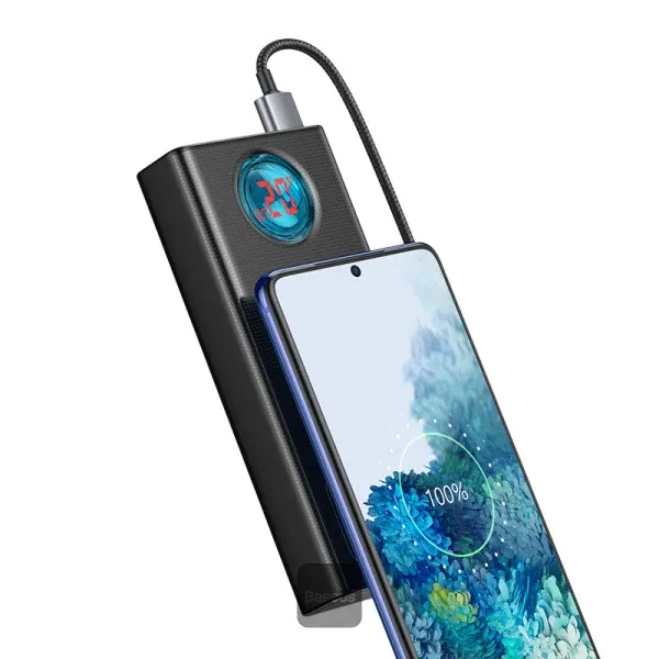 Baseus Amblight Digital Display Quick Charge Power Bank 30000mAh Black PPLG-A01