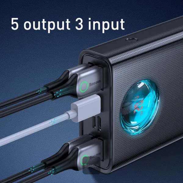 Baseus Amblight Digital Display Quick Charge Power Bank 30000mAh Black PPLG-A01