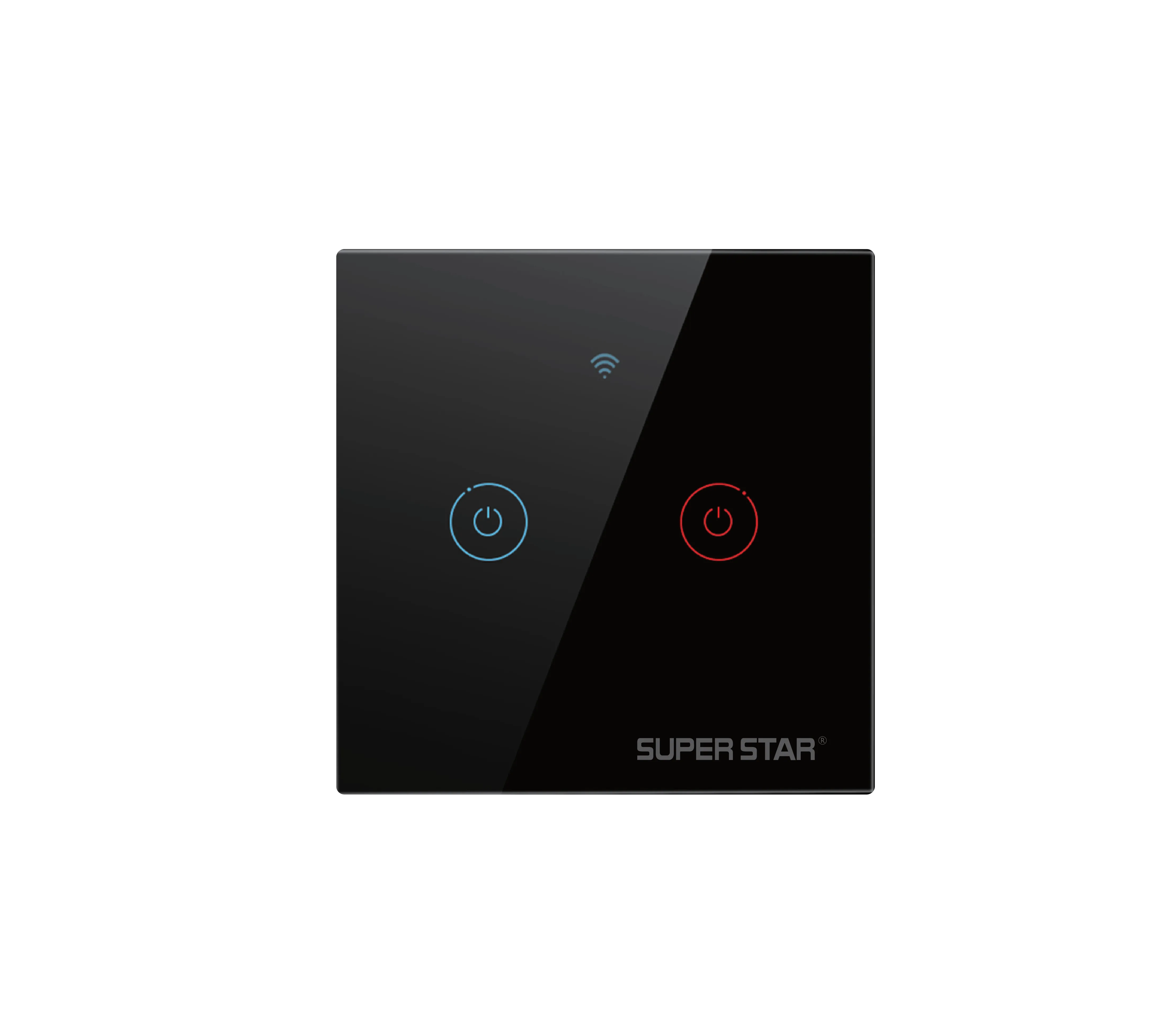 Smart Zen WIFI Touch 2 Gang Switch (Black)
