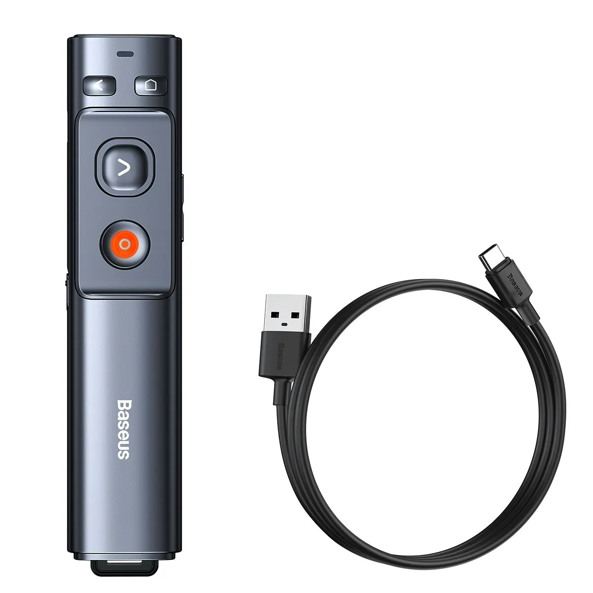 Baseus Orange Dot Wireless Presenter (Red Laser) Grey  WKCD000013