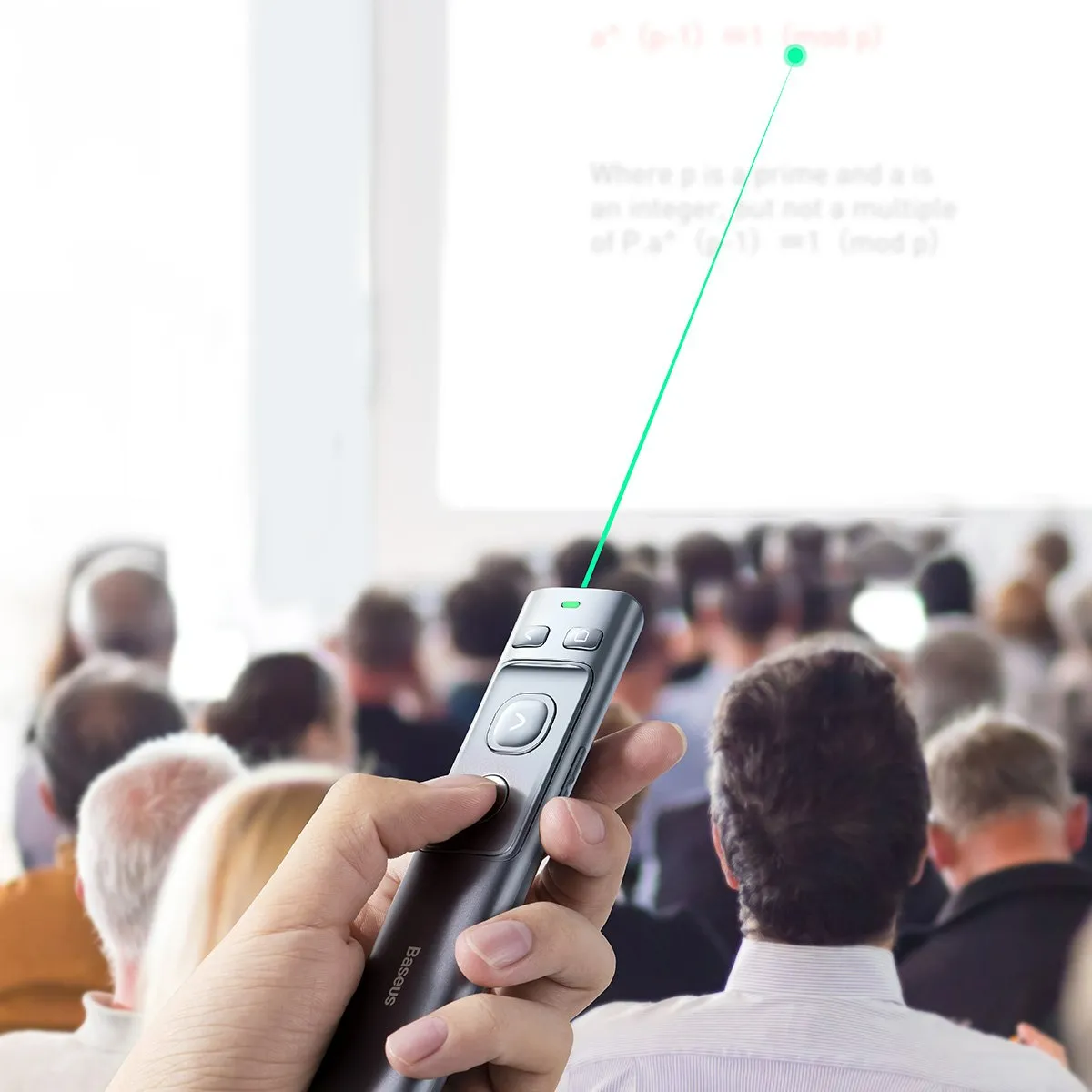 Baseus Orange Dot Wireless Presenter (Green Laser) Grey WKCD010013