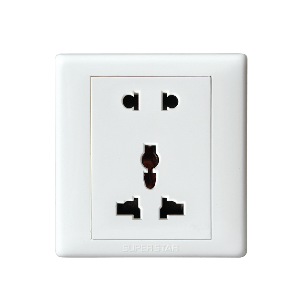 Super Star Rose Two &amp; Three Pin Multi Socket